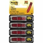 Post-it FLAGS - POST-IT, MESSAGE- RED, 80PK