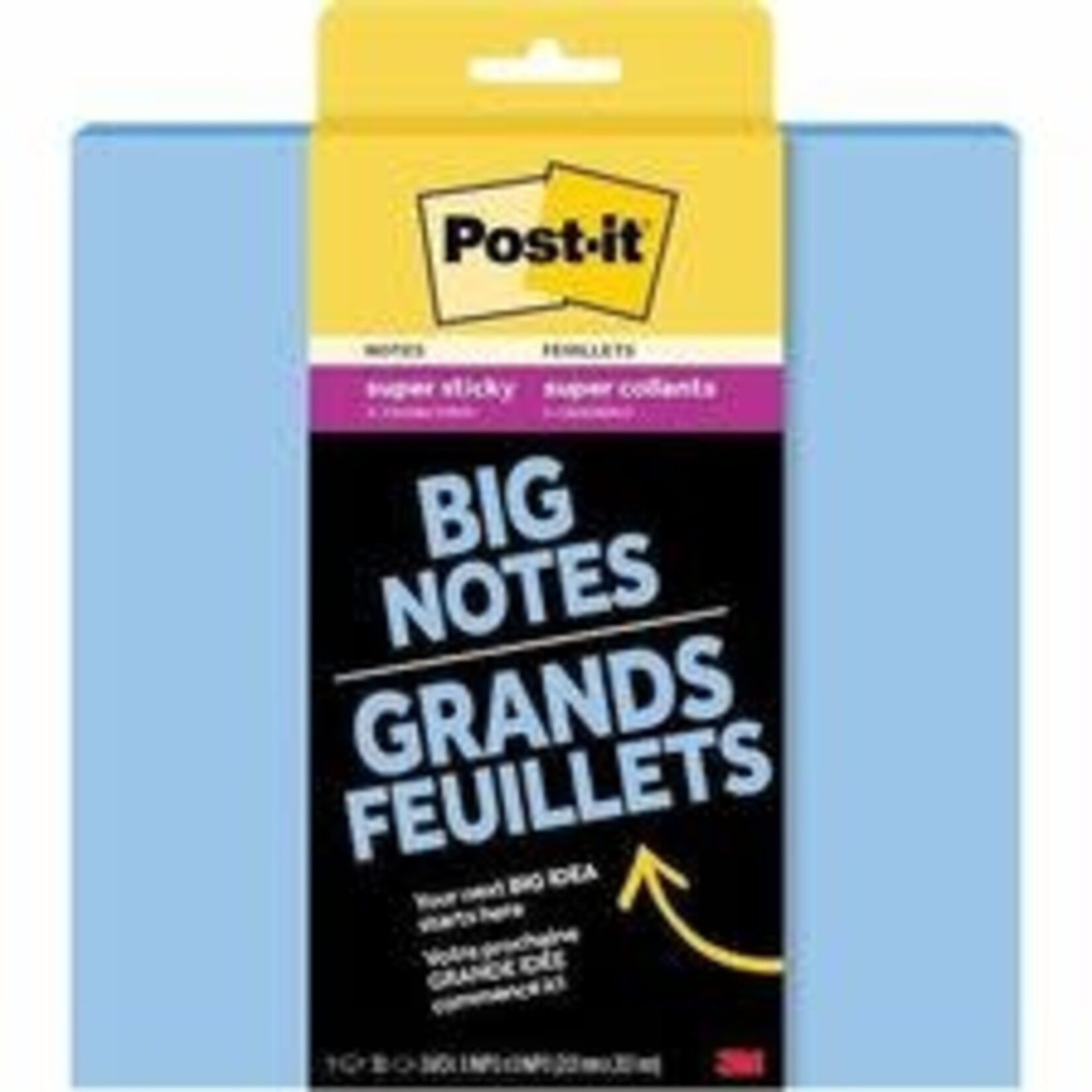 Post-it POST-IT -  SUPER STICKY BIG NOTE - 8" x 8" - WASHED DENIM - 30 SHEETS/PD