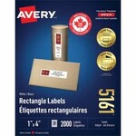 Avery LABELS-ADDRESS EASY PEEL WHITE 1X4 2000/BOX 05161