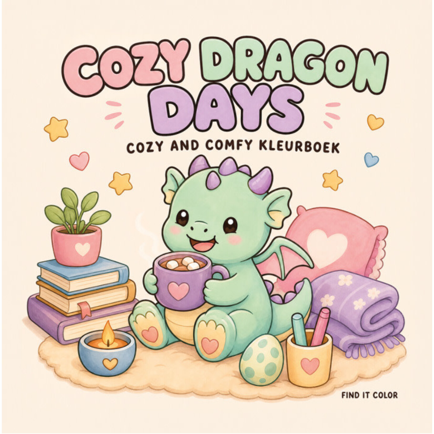 Coloring Book, Cozy Dragon Days