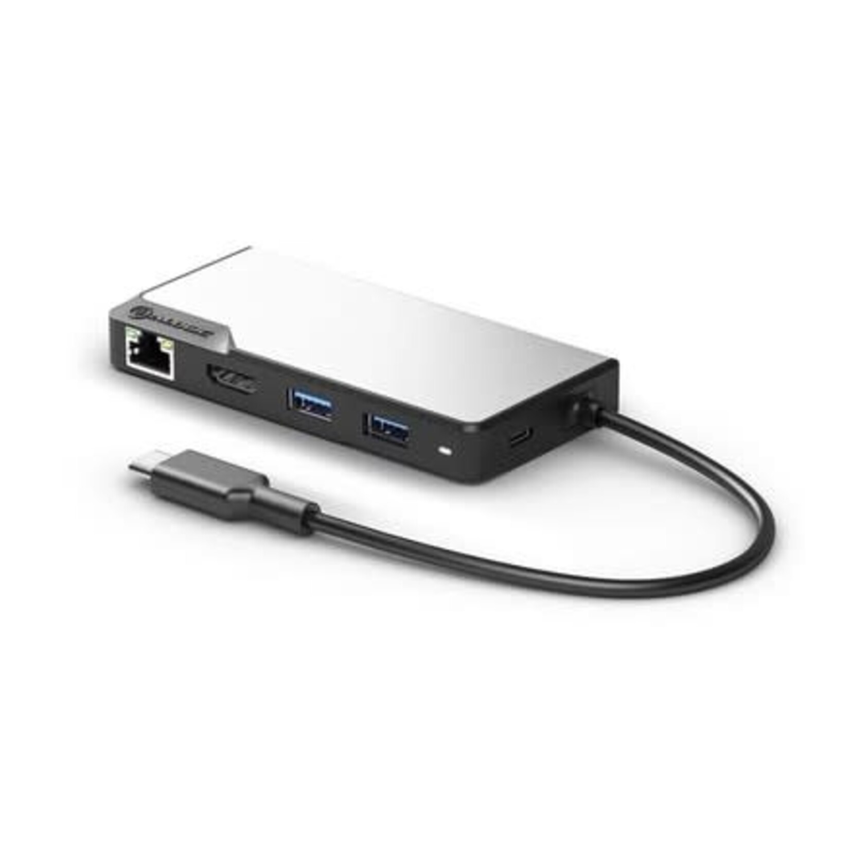 Alogic Hub 6-in-1 USB-C 2x USB-A 3.1 HDMI 4K Ultra HD 60Hz VGA RJ45 Gigabit USB-C 100W Power Pass Through Fusion - Space Grey
