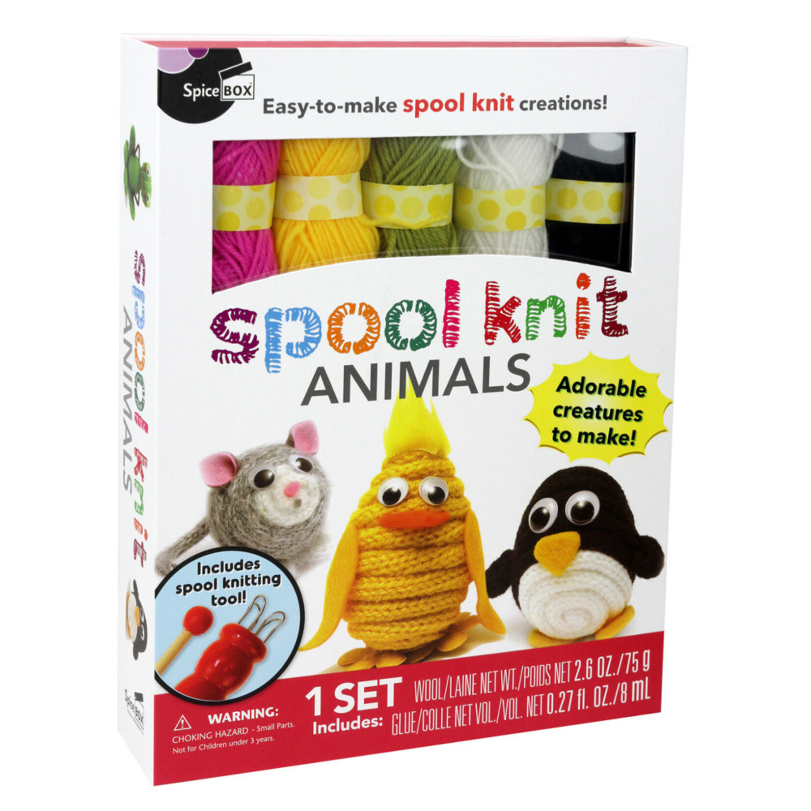 Make and Play Kit, Spool Knit Animals