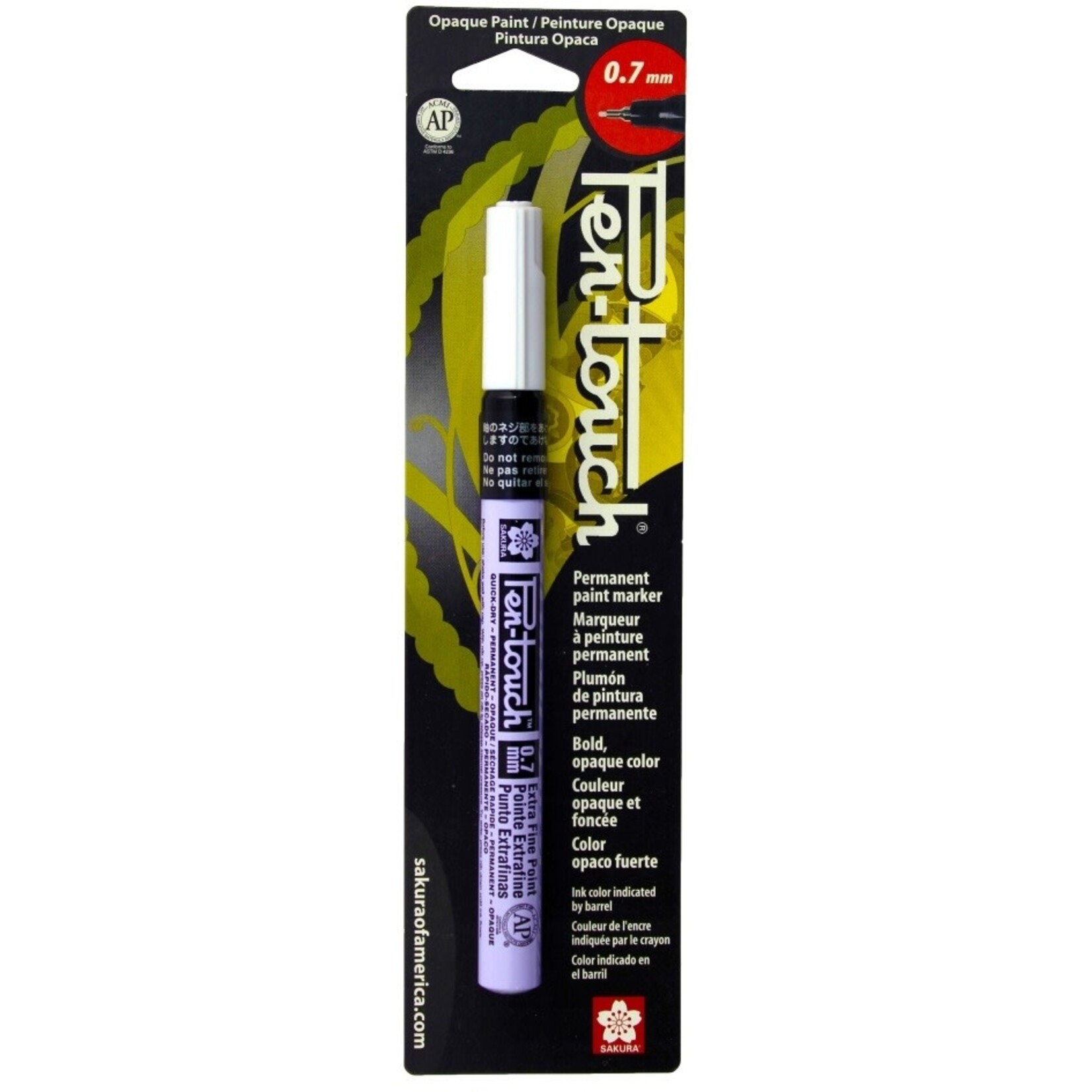 Pentouch Marker, Extra Fine 0.7mm - Black (Blister Card)