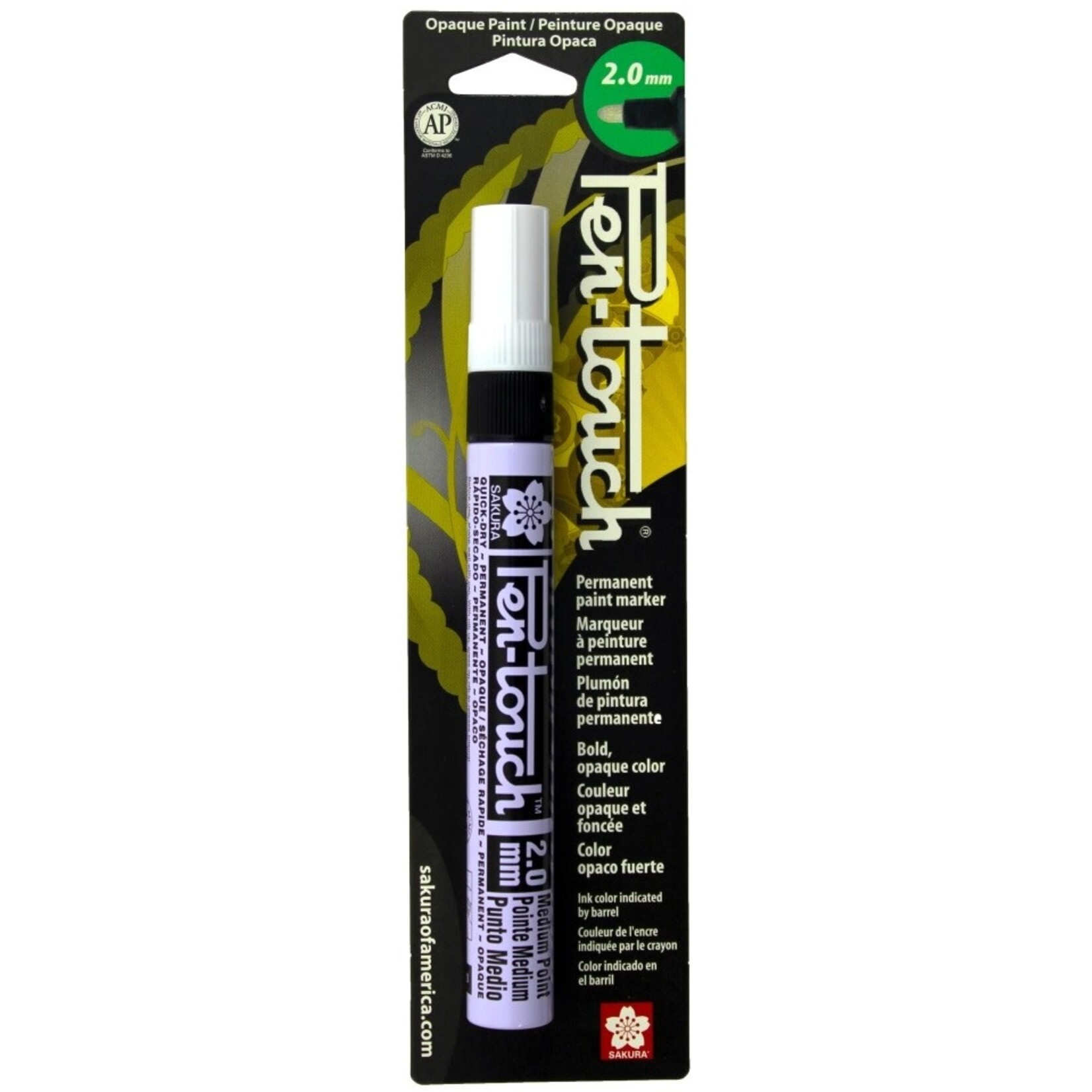 Pentouch Marker, Medium 2.0mm - Black (Blister Card)