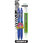 Zebra Z-Grip Retractable Ballpoint Pen Set, 1.0mm - Blue (2pk)