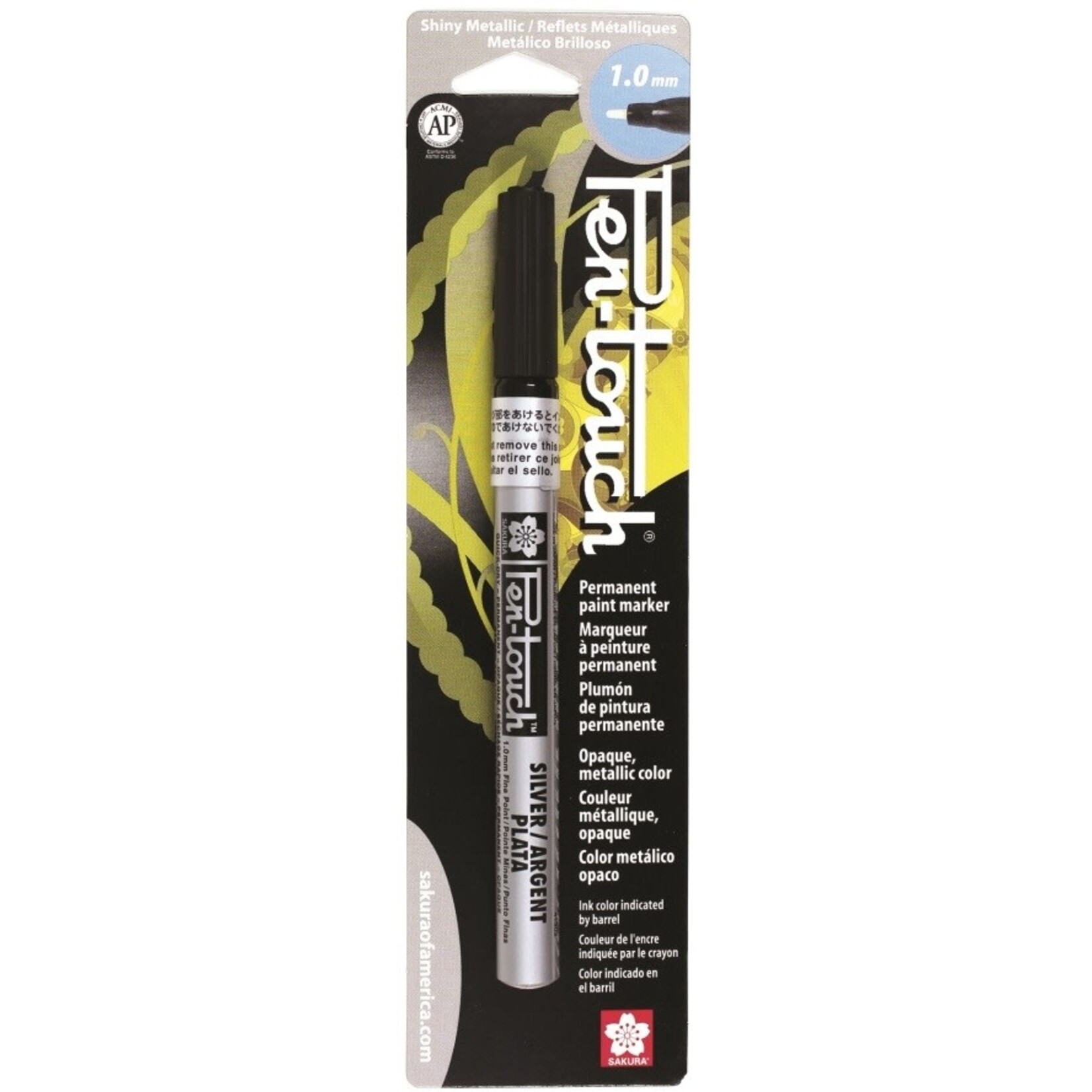 Pentouch Marker, Fine 1.0mm - Silver (Blister Card)