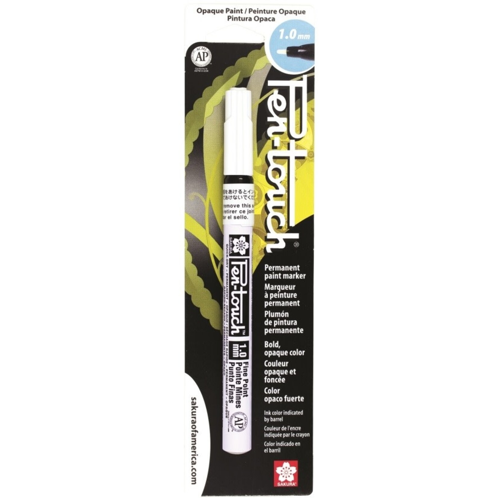 Pentouch Marker, Fine 1.0mm - White (Blister Card)