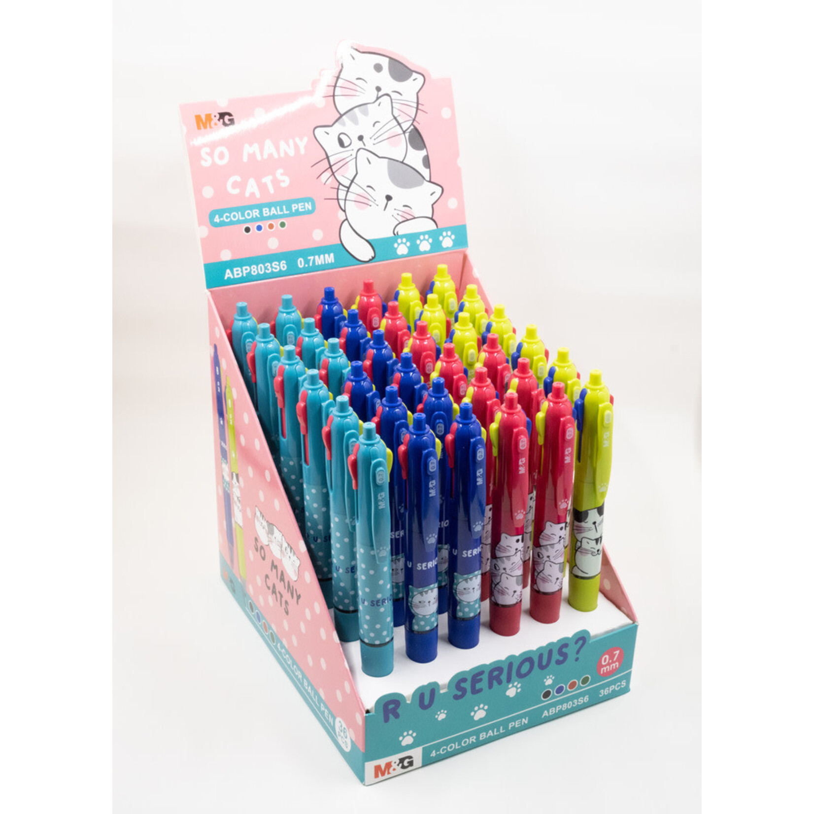 So Many Cats Retractable Ballpoint Pen 4-in-1 Multi-Colour - 0.7mm