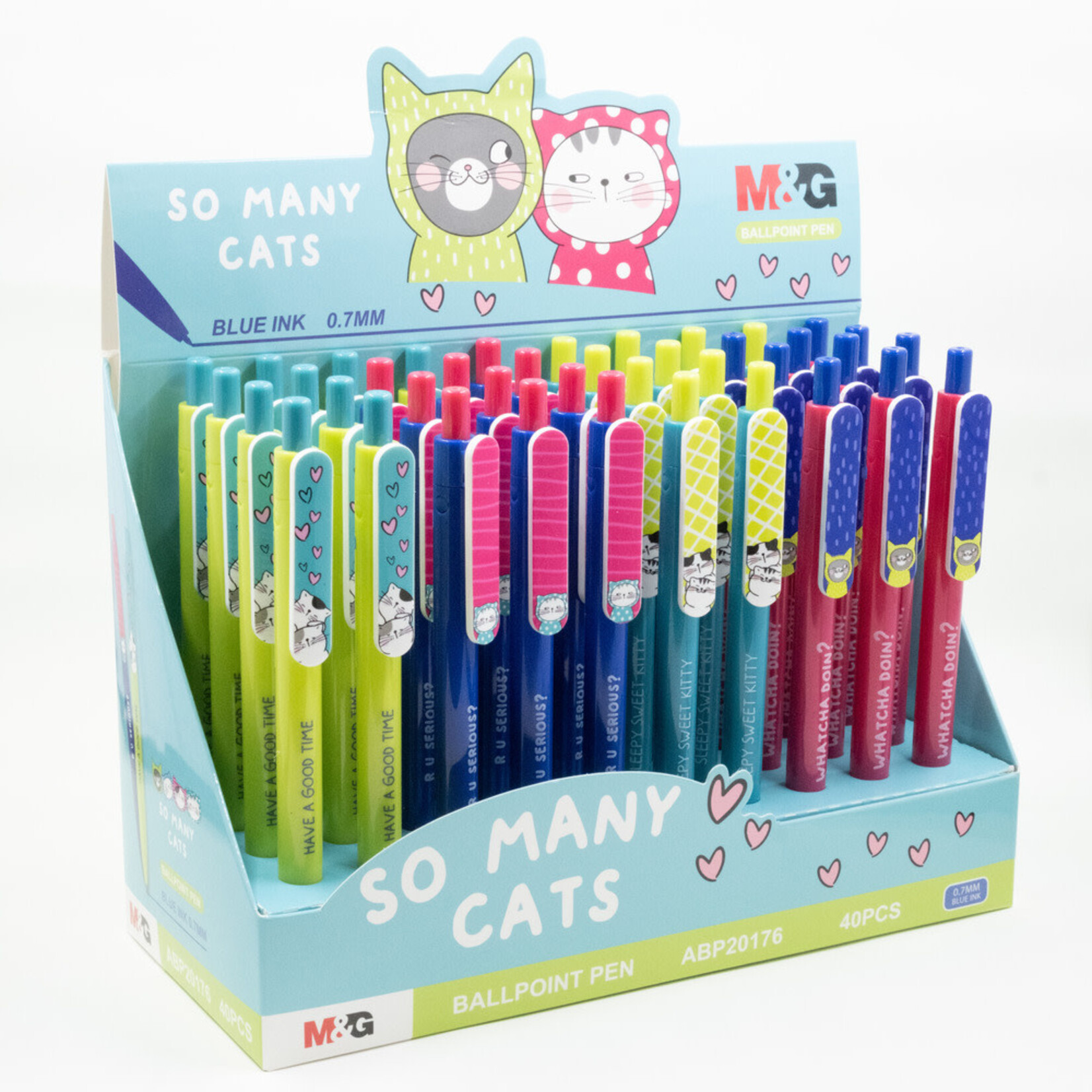 So Many Cats Retractable Ballpoint Pen Jumbo Clip Printing - 0.7mm