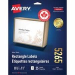 Avery LABELS-SHIPPING TRUEBLOCK WHITE 11X8-1/2 25/EV 05265