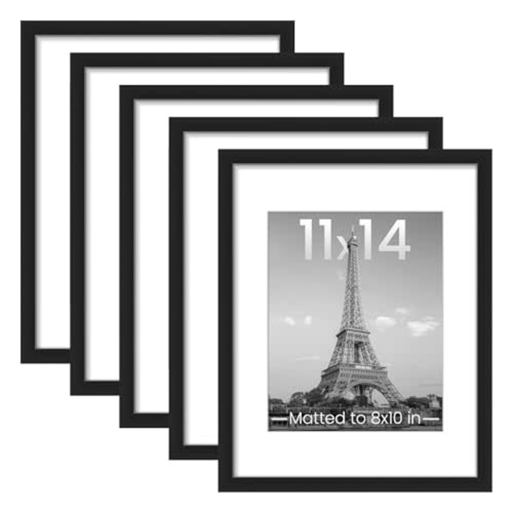 11x14 Picture Frame, Display Pictures 8x10 with Mat or 11x14 Without Mat