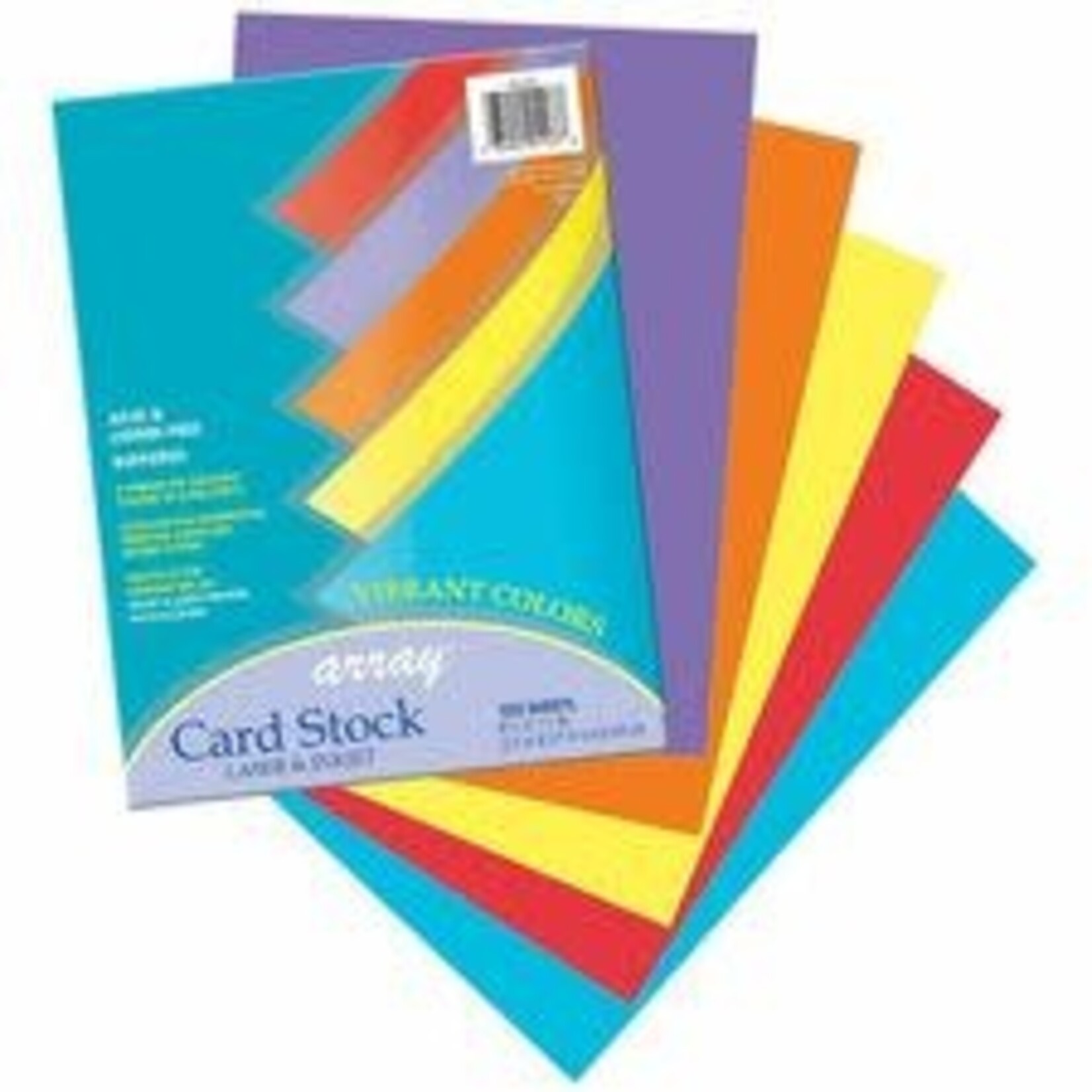 Pacon Corporation CARD STOCK - LETTER, 65 LB - ASSORTED COLORS - 100 PK