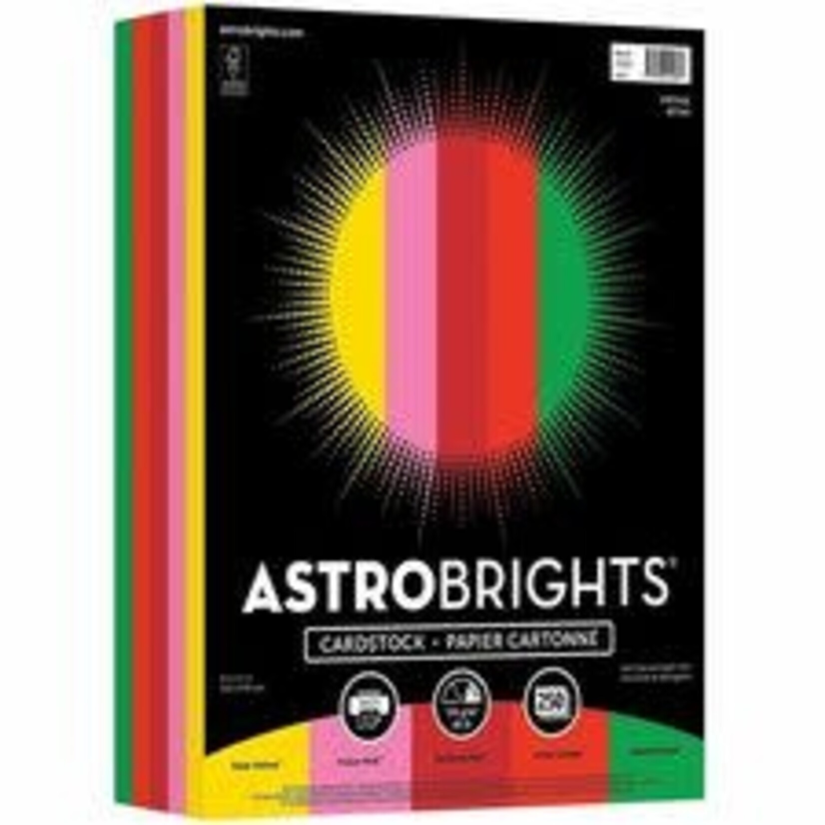 CARDSTOCK - ASTROBRIGHTS VINTAGE - 5 ASST COLOURS - LETTER 65LB 250 PK