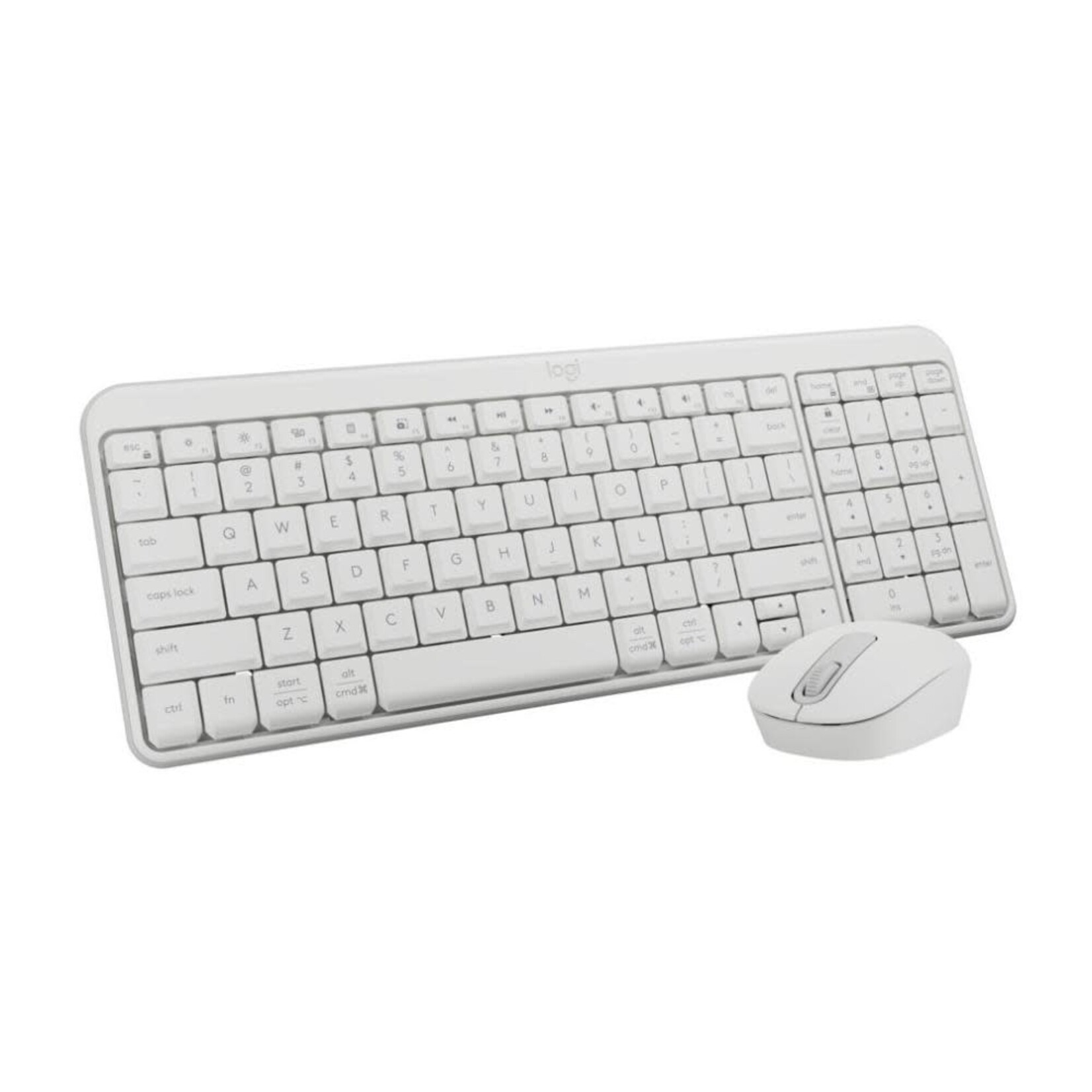 Logitech MK250 Bluetooth Wireless Mouse and Keyboard Combo - QWERTY - Mechanical - Wireless - Bluetooth - Off-White