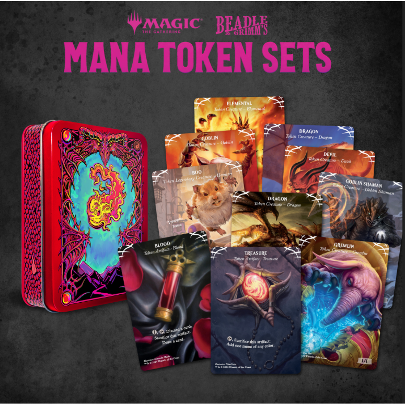 BEADLE & GRIMM'S MTG MANA TOKEN SET RED