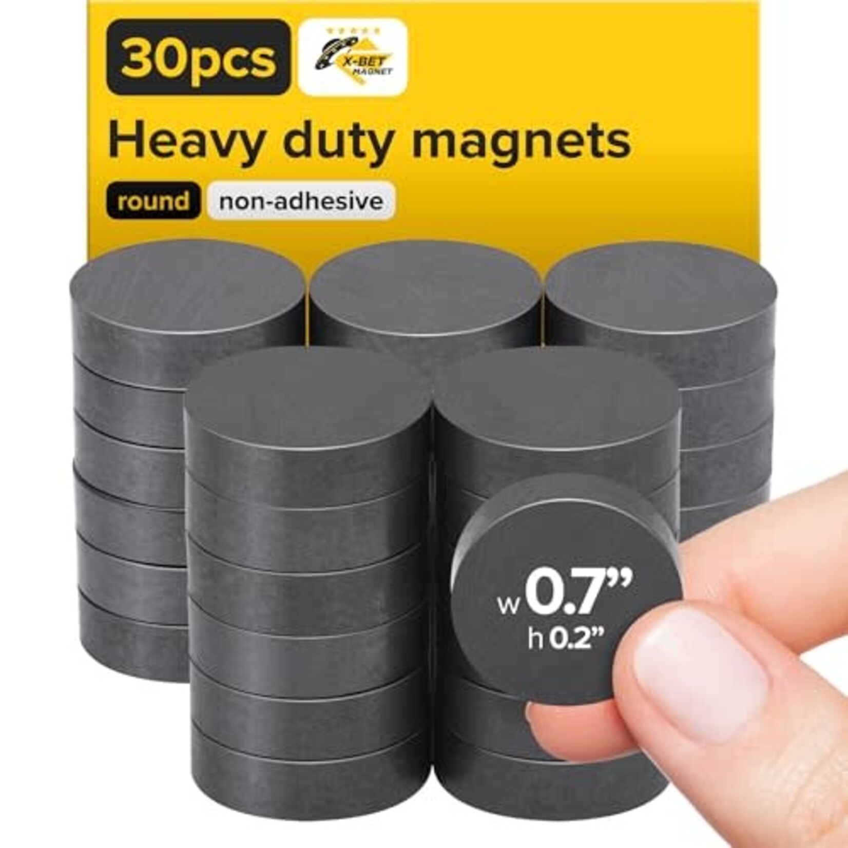 Ultra-Strong Ceramic Round Magnets (0.7x0.2"/18x5mm, 10 pcs)