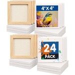 Mini Stretched Canvas - 24 Pack 4 x 6 Inch, 2/5”