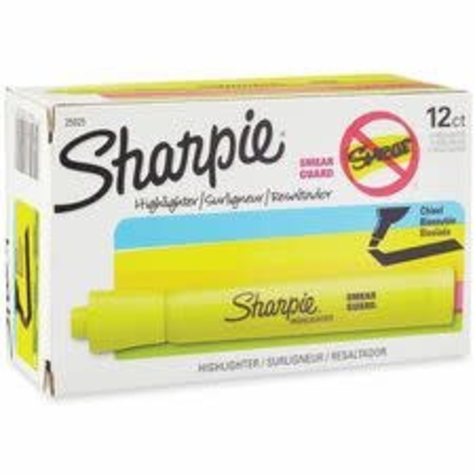 Sharpie HIGHLIGHTER - SHARPIE TANK, FLUORESCENT YELLOW 12/BOX