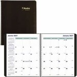 Blueline BLUELINE 2027 ESSENTIAL MONTHLY PLANNER, 16 MONTHS, TWIN-WIRE BINDING, 9 1/4" x 7 1/4" , BLACK, BILINGUAL