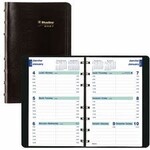 Blueline BLUELINE 2027 ESSENTIAL WEEKLY PLANNER SOFT COVER 8" x 5" , BILINGUAL, BLACK, HOURLY