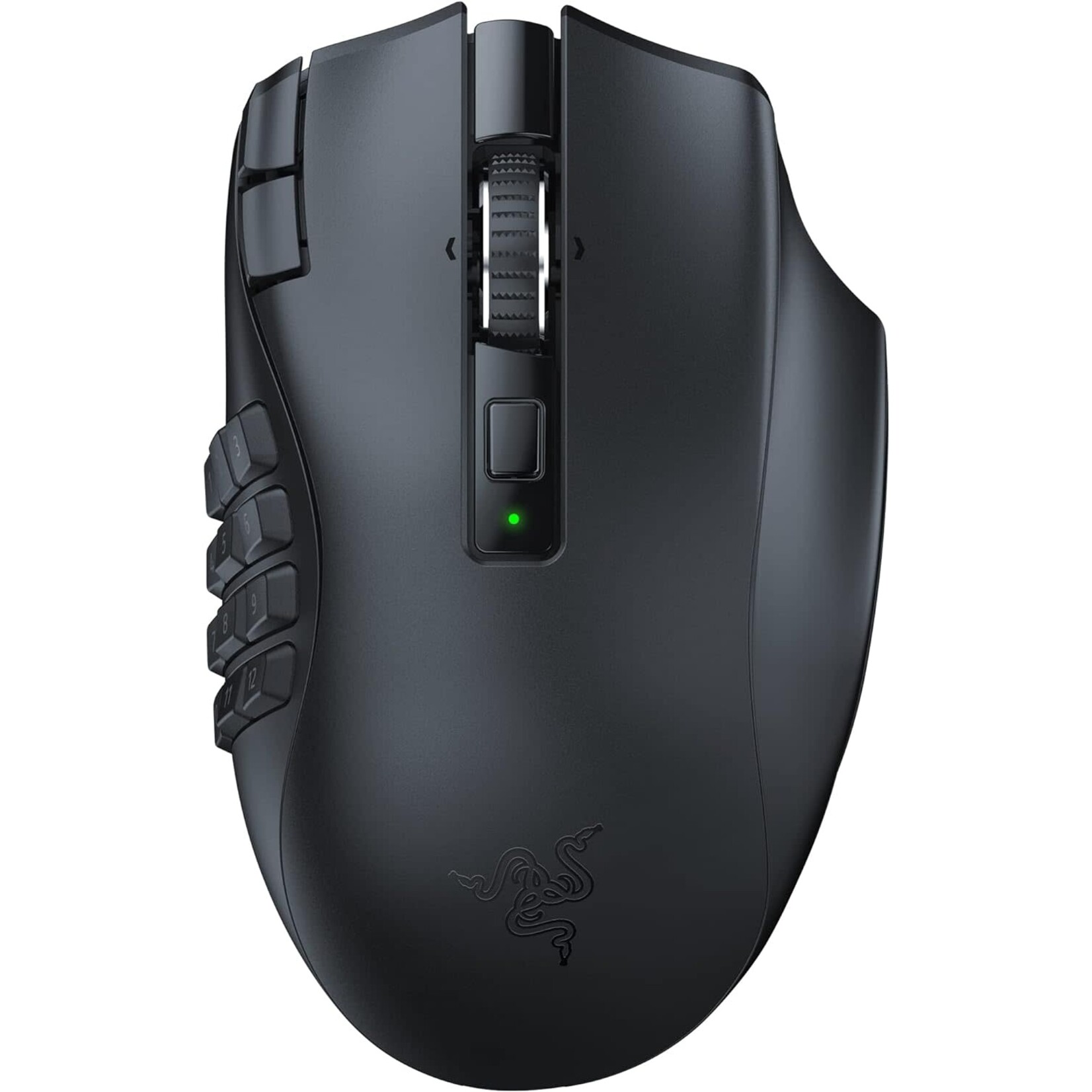 Razer Naga V2 HyperSpeed Wireless MMO Gaming Mouse, 400 Hr Battery, Black
