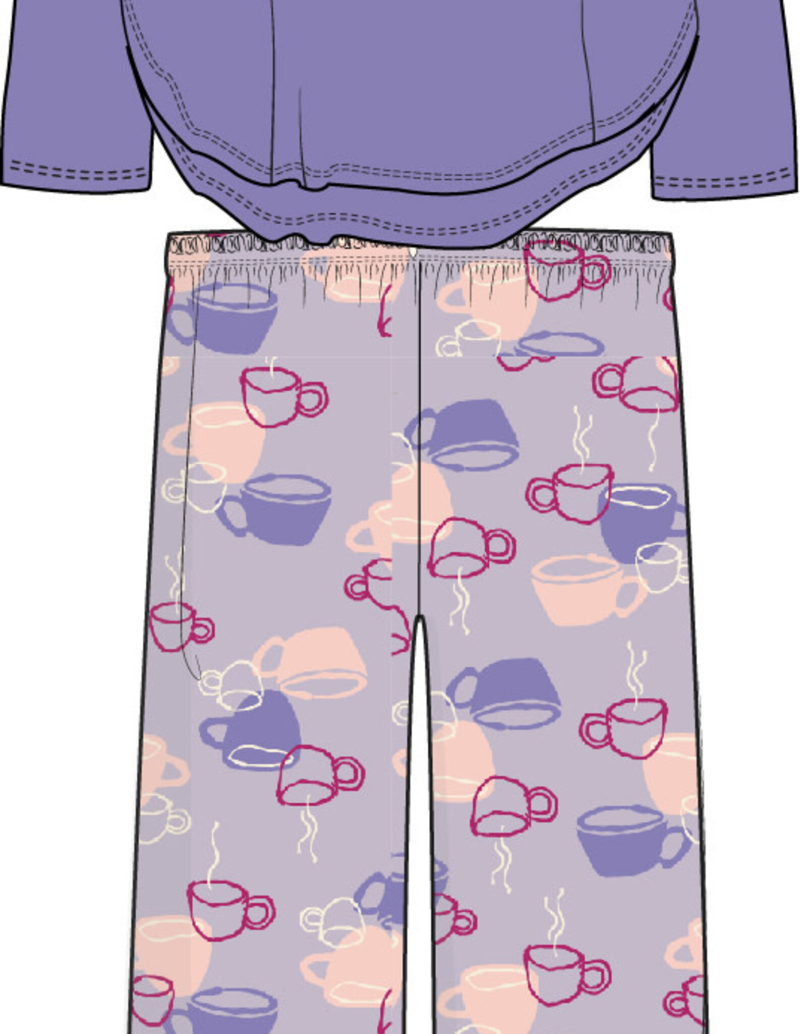 Hue HU Paisley Purple PJ