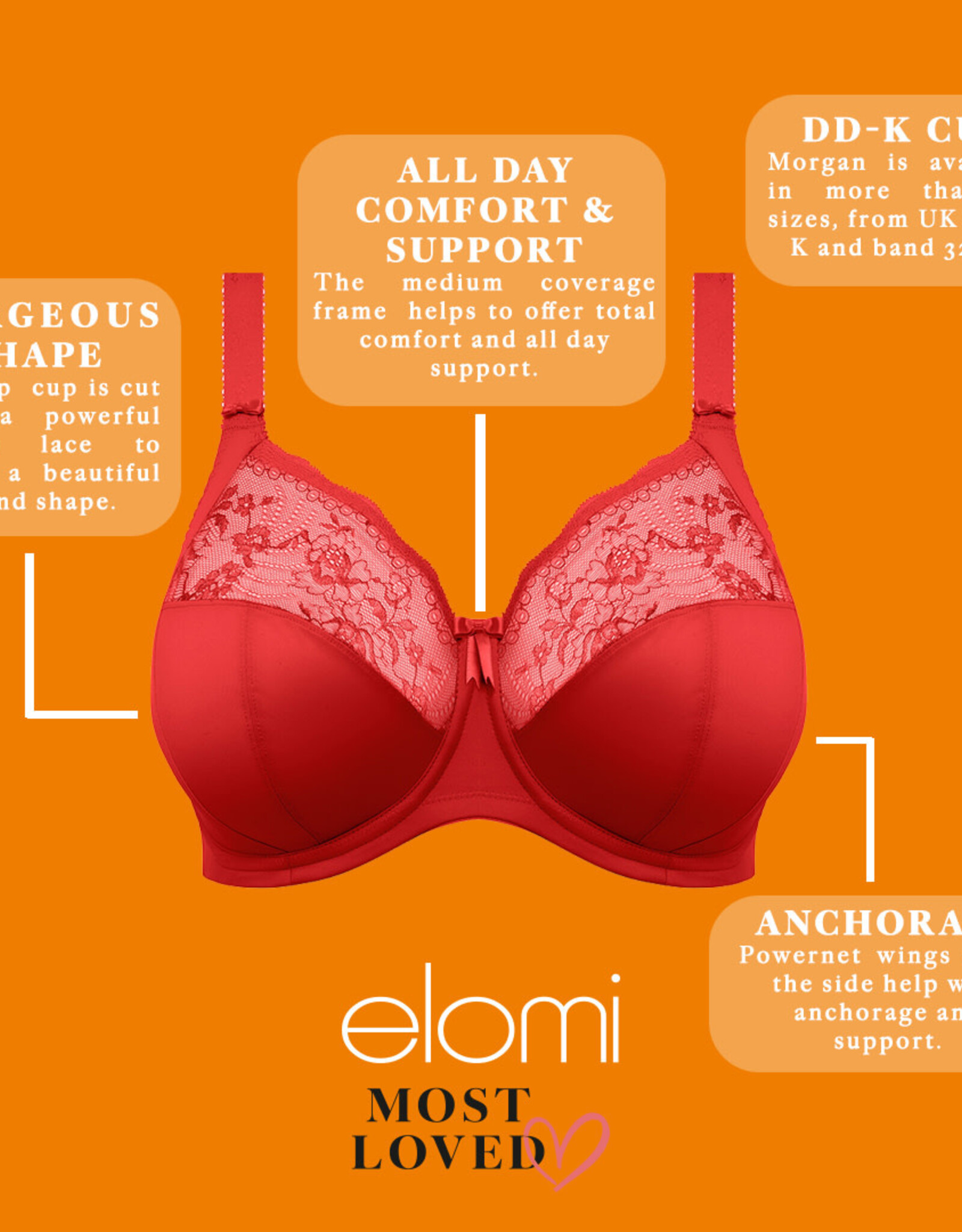 Elomi EL Morgan Solid Red