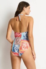 Sea Level SL Coco Island Twist Front Halter Swimsuit