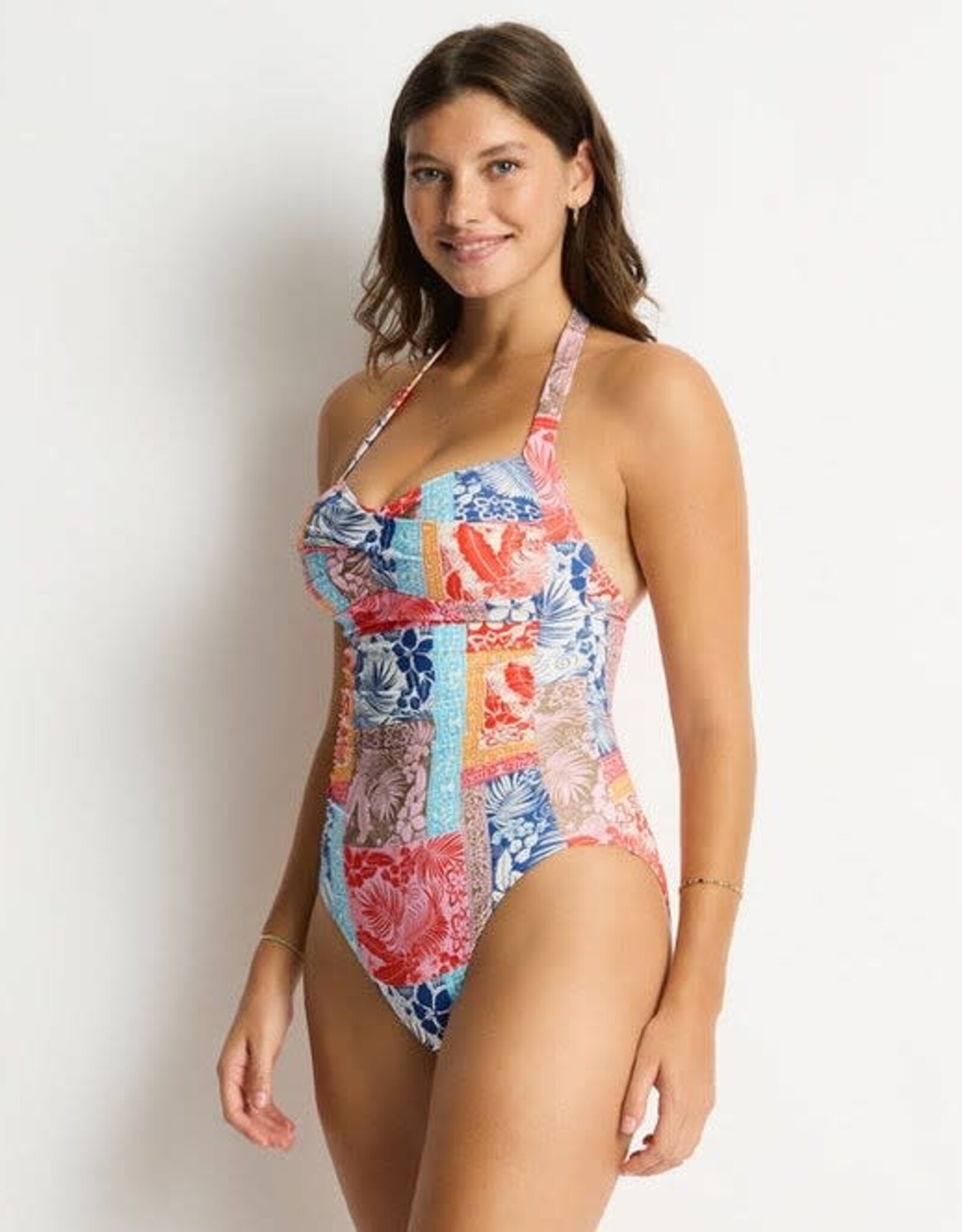 Sea Level SL Coco Island Twist Front Halter Swimsuit