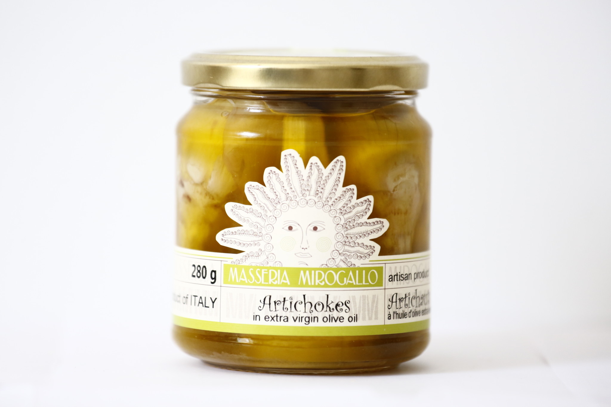 Masseria Mirogallo Artichauts marinées en huile olive extra vierge - 280g