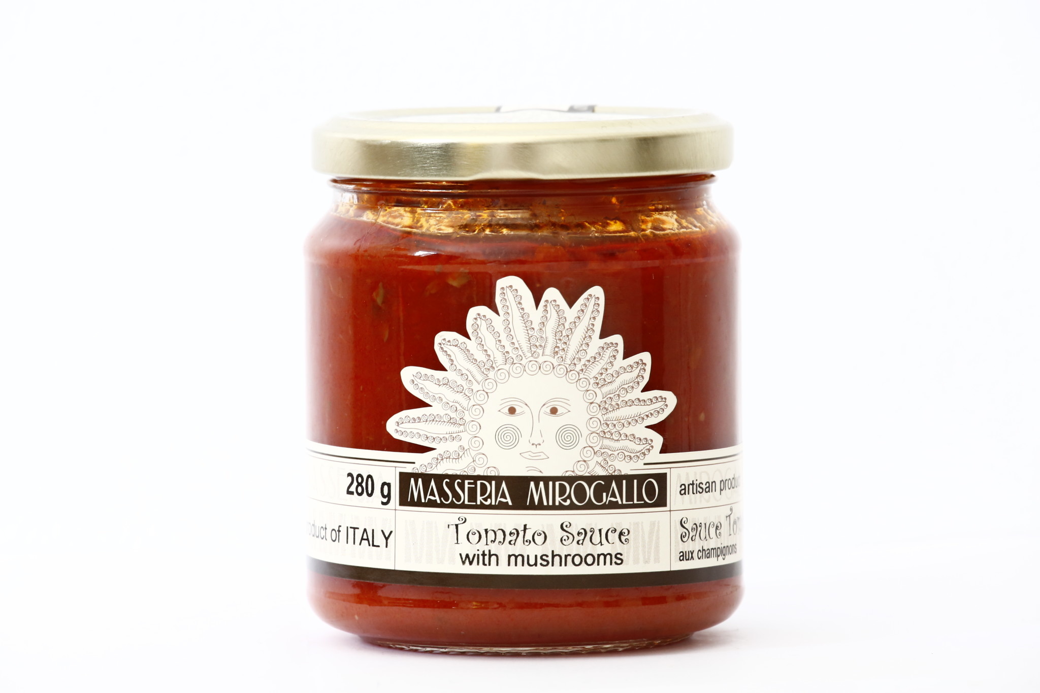 Masseria Mirogallo "Mirogallo" Tomato Based Sauce - Cardoncelli "King Oyster" Mushroom "Sugo al Funghi" 8/280g