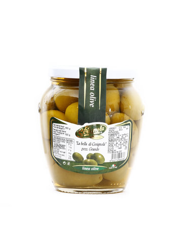 La Cerignola Di Una Volta ''Belle Di Cerignola'' Olives Vertes 2G en huile de tournesol 580 ml