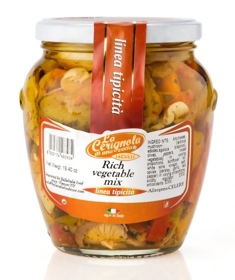 La Cerignola Di Una Volta Antipasto mixte à l'huile de tournesol 314ml