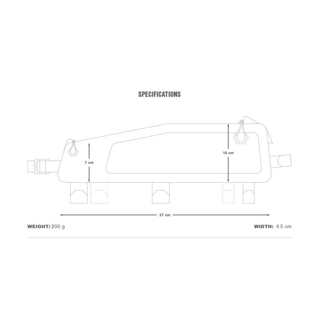 Apidura Apidura Backcountry Long Top Tube Pack 1.8L