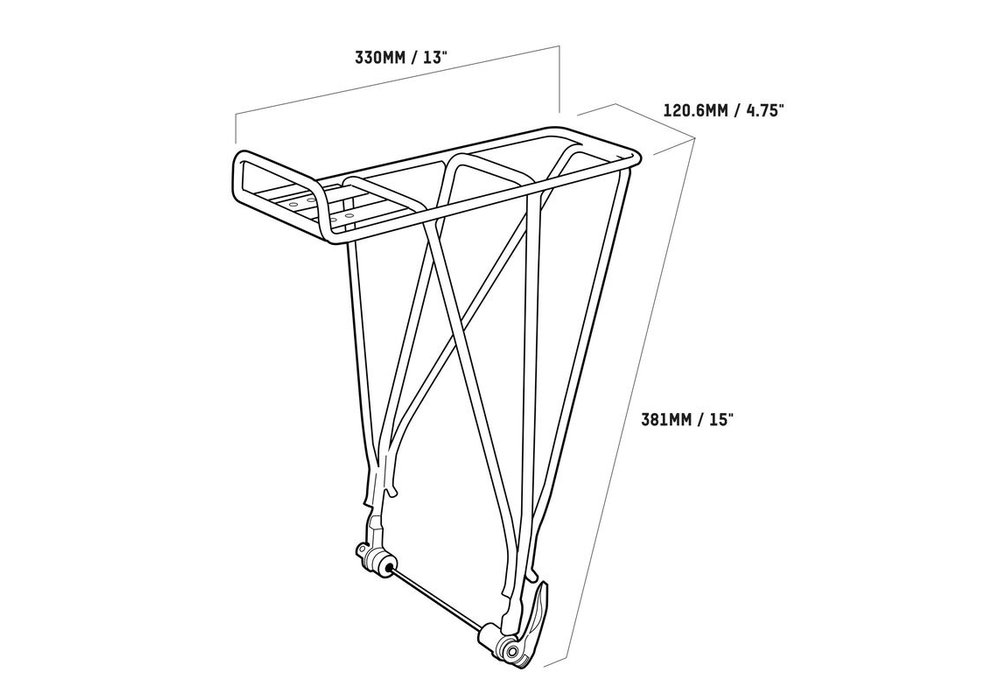 Blackburn EX1 Disc Rear Rack (for bikes without eyelets) Omafiets