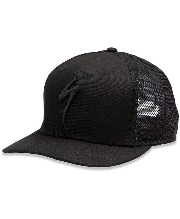 new era trucker cap black