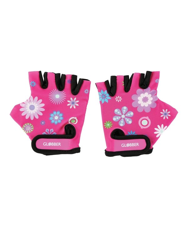 Globber Toddler Pink Flower Gloves
