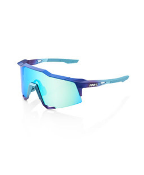 100% Speedcraft Matte Metallic Blue Topaz Glasses
