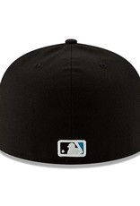 New Era On-Field  Authentic 59FIFTY Home Hat Miami Marlins Black