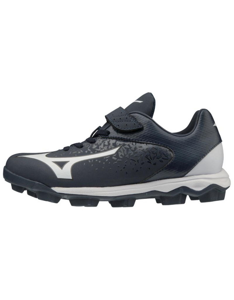 navy and white baseball cleats