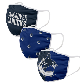 FOCO FOCO Adult Face Cover 3 Pack Vancouver Canucks