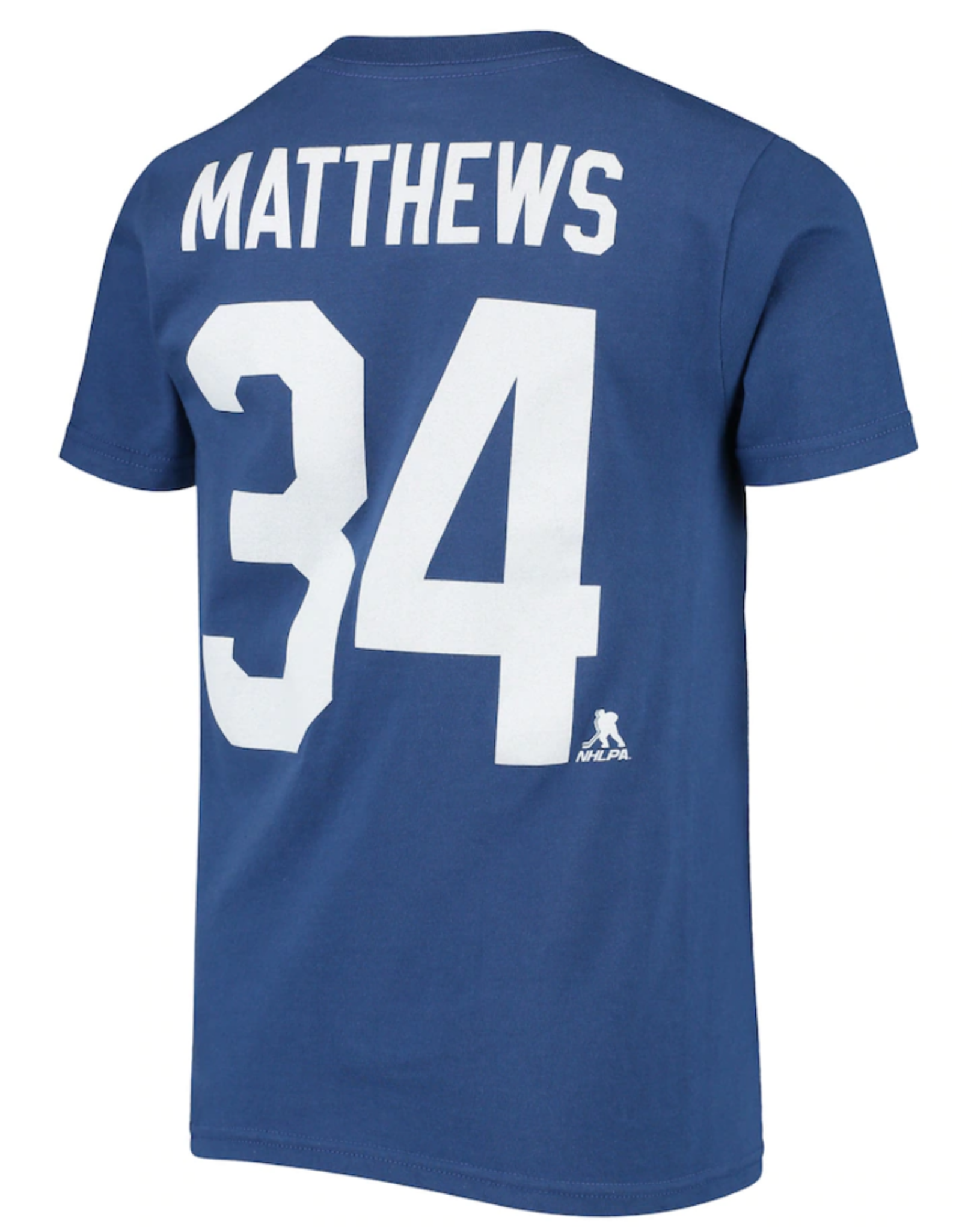 NHL Youth Name & Number Matthews #34 T-Shirt Toronto Maple Leafs Blue