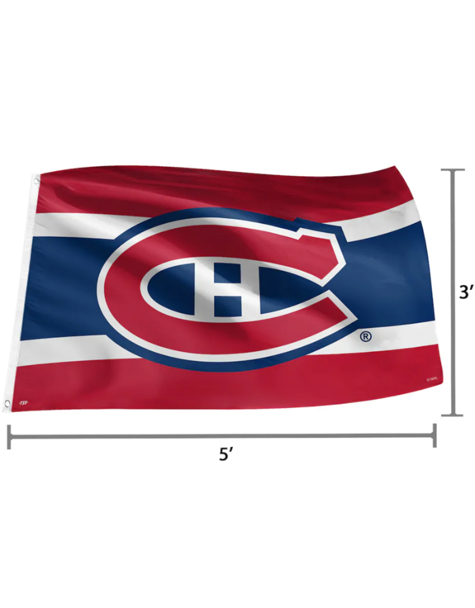 NHL 3' x 5' Team Logo Flag Montreal Canadiens Red