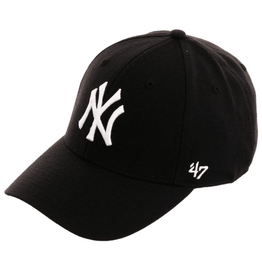 '47 Men's MVP Primary Logo Adjustable Hat New York Yankees Black