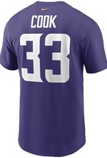 Men's Player T-Shirt Dalvin Cook #33 Minnesota Vikings Purple