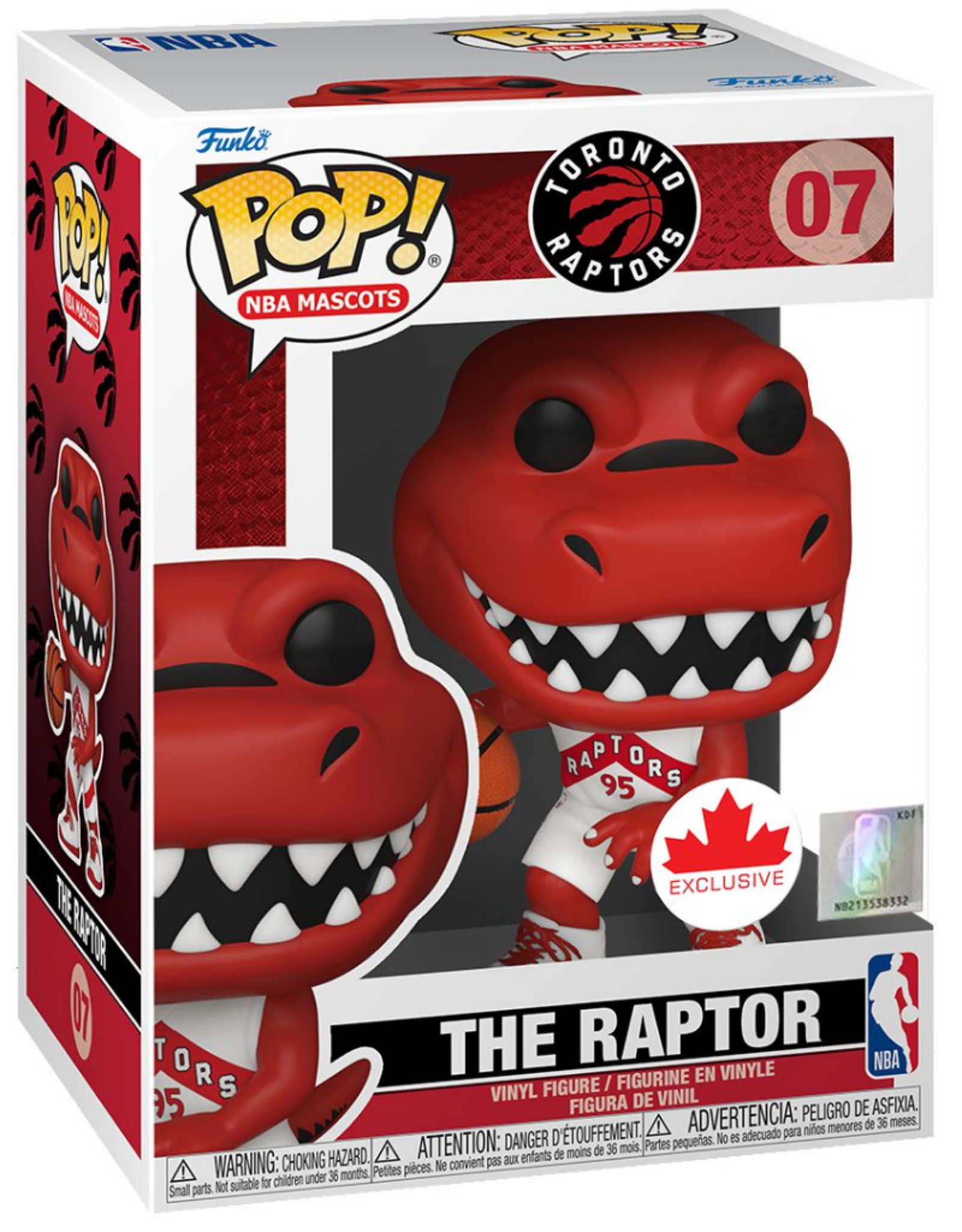 Funko POP! Figure The Raptor Toronto Raptors White