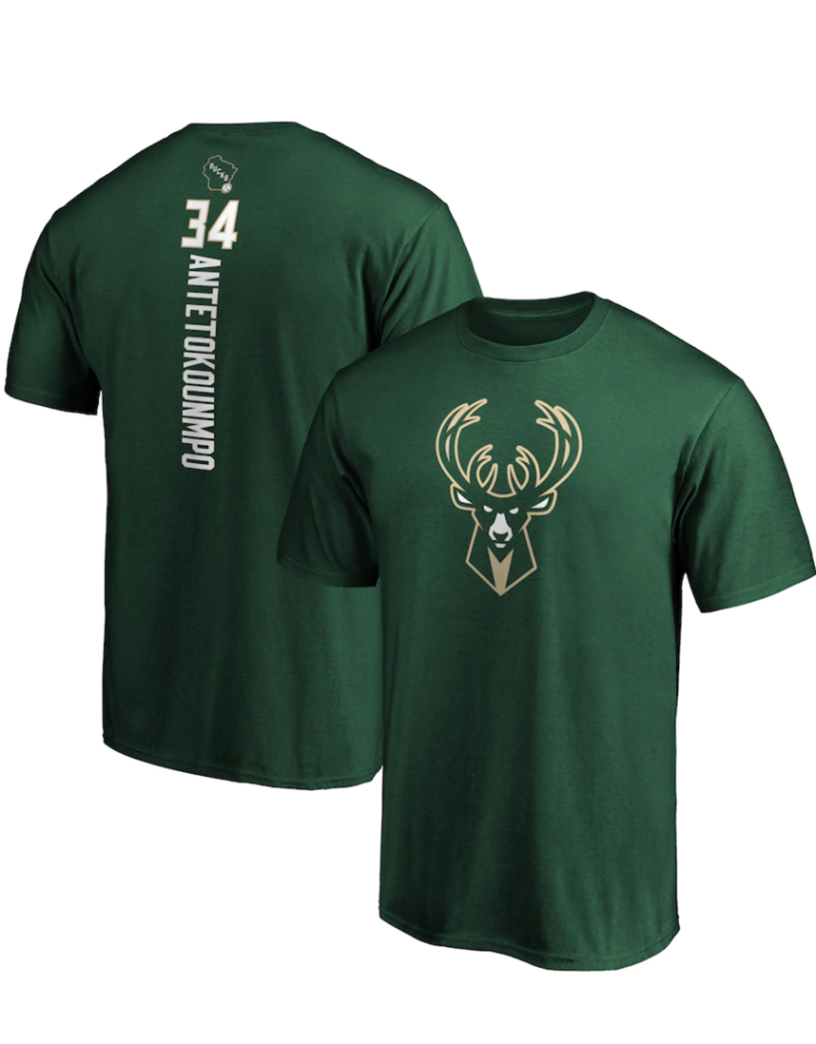 Fanatics Fanatics Men's Playmaker T-Shirt Antetokounmpo #34 Milwaukee Bucks