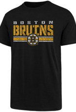 '47 Men's Stripe Thru T-Shirt Boston Bruins Black