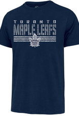 '47 Men's Stripe Thru T-Shirt Toronto Maple Leafs Navy