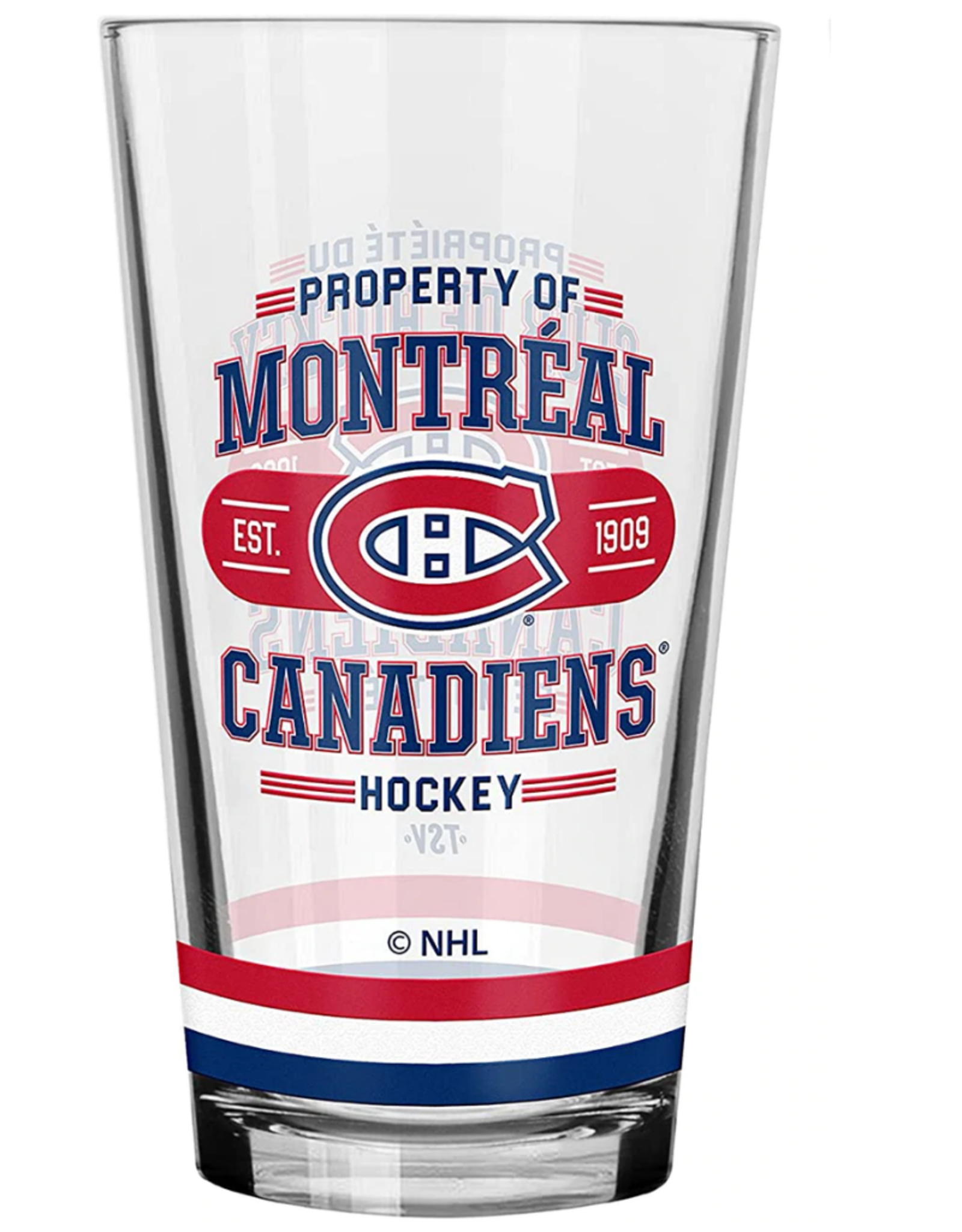 The Sports Vault 16oz Property of Mixing Glass Montreal Canadiens